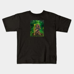 One Man Bison Band Kids T-Shirt